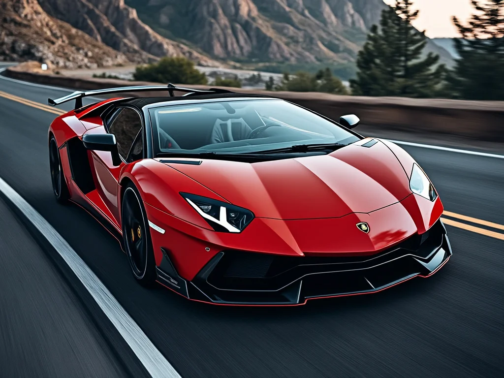 Image de présentation de la Lamborghini Aventador SVJ